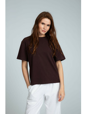 Футболка бавовняна прямого крою FUT-128 XS/S Коричневий Коричневий XS/S