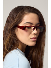 Іміджеві окуляри OK1009 Бордовий Червоний Прозорі