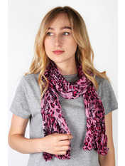 Шарф 258-22 Рожевий Хризантема рожевий