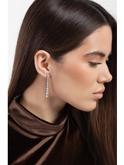 Сережки підвіски SER-13667 Сріблястий