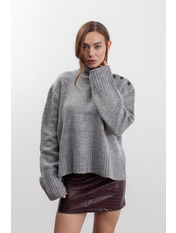 Светр KOF-241235 one size Сірий Антрацит Антрацит one size