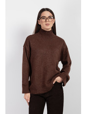 Светр оверсайз однотонний KOF-231079 one size Коричневий Шоколадний Шоколадний one size