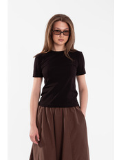 Футболка бавовняна приталеного крою FUT-F-424 S Чорний Чорний S