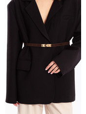 Ремінь шкіряний замшевий REM-06-20008r Коричневий