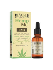 Рідкі кристали для волосся Hemp Me! REVUELE 30 мл Для всіх типів Відновлення, від висічення волосся, живлення, зволоження, зміцнення, пом'кшення З Олією Насіння Конопель