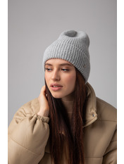Вовняна шапка SHP-47514 Сірий Сріблястий