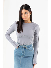 Лонгслів L-7865 Сірий XS