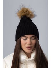 В'язана  шапка SHP-25010 Чорний