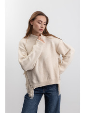 Светр вільний KOF-4691 Молочний one size Молочний one size