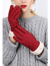 Жіночі рукавички сенсорні Люцій Червоний one size