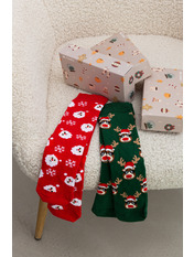 Набір новорічних шкарпеток NASH-2026 Червоний Червоно-зелений