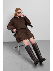 Трикотажний костюм KT-241053 one size Коричневий Коричневий one size
