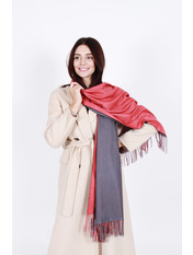 Шарф Z-2021-N Червоний+графітовий Червоний Сірий