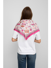 Хустка атласна APL-401 Рожевий