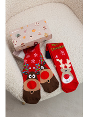 Набір новорічних шкарпеток NASH-2029 Червоний