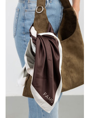 Хустка атласна APL-107 Коричневий