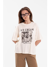 Футболка FUT-251037 one size Бежевий Кремовий Кремовий one size