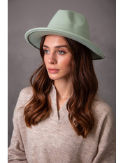 Капелюх фетровий KPF-Ч1 Світло-бірюзовий Зелений