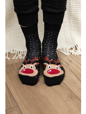 Чоловічі новорічні шкарпетки SH-4079 Чорний