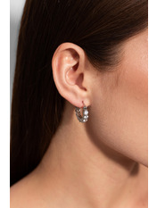 Сережки кільця SER-12962 Сріблястий