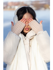 Рукавиці RUK-1521 Бежевий Льон one size