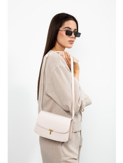 Сумка жіноча з еко-шкіри SYM-25-07 Пудровий Рожевий