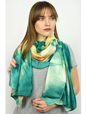 Шовковий палантин Кателіна Зелений 5 Зелений яя_180*70