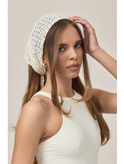 Ажурна хустка AJ-03 Молочний