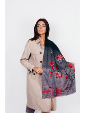 Шарф Z-1946 Графітовий Сірий яя_70*190