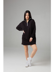 Сукня міні з довгими рукавами PLA-924 Чорний XS Чорний XS