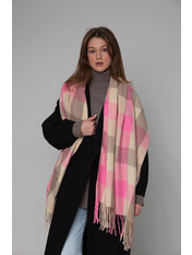 Шарф SH-010123 Бежевий Рожево-бежевий