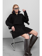 Трикотажний костюм KT-241053 one size Чорний Чорний one size