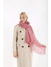 Шарф А-8473-1 Рожевий Хризантема рожевий