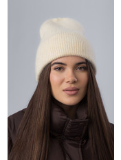 Ангорова шапка SHP-М-20530 Молочний