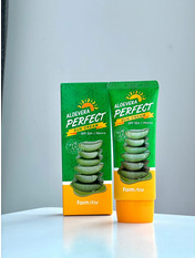 Сонцезахисний крем зволожуючий FarmStay 70 г Aloevera Perfect Sun Cream SPF50+ PA+++