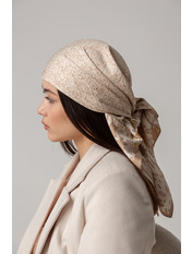 Хустка атласна APL-82 Коричневий Бежевий