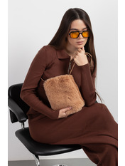 Сумка жіноча SYM-10291 Темно-бежевий Бежевий