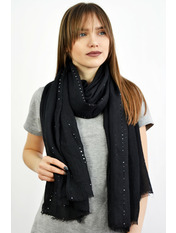 Шарф SP-1801 Чорний яя_180*95