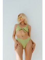 Роздільний купальник на зав'язках KU-5637 Зелений Зелений 5 L