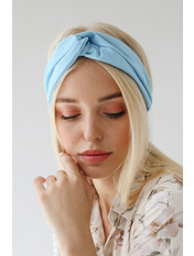 Пов`язка на голову - тюрбан Кармен Блакитний. Блакитний