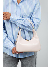 Сумка жіноча з еко-шкіри SYM-24-00 Пудровий+золото Рожевий