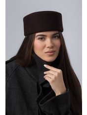 Шерстяна шапка-таблетка SHP-2239 Коричневий Чорний шоколад