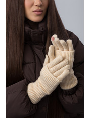 Рукавиці+мітенки М-106 one size Бежевий Бежевий one size