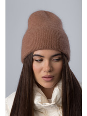 Ангорова шапка SHP-М-20530 Коричневий Шоколадний