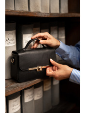 Сумка жіноча з натуральної шкіри з натуральної шкіри SYM-03989 Чорний