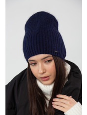 Ангорова шапка SHP-46365 Синій Темно-синій
