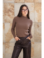 Водолазка з коміром приталена GO-1401 one size Бежевий Пісочний Пісочний one size