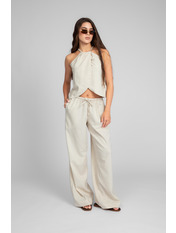 Літній костюм з льону KT-7541 XS/S Бежевий Бежевий XS/S