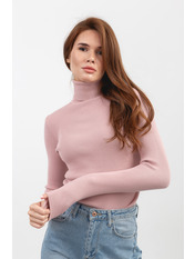Водолазка з коміром  приталена GO-1302 one size Світло-рожевий Рожевий Світло-рожевий one size
