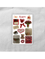 3D стікери  " MI AMOR " 16 стікерів SB-108 3D стікери